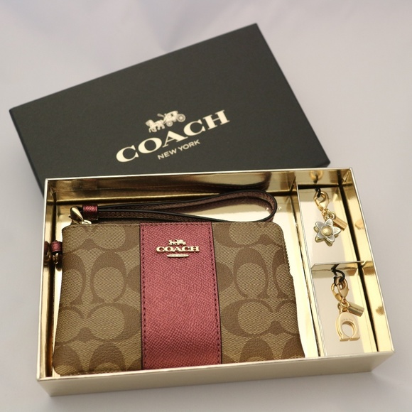 Coach Handbags - Coach Boxed Wristlet with Bag Charms